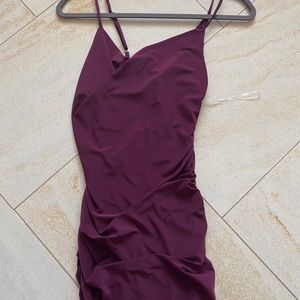Burgundy tight dress